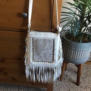 Steve Madden White Rhinestone Purse